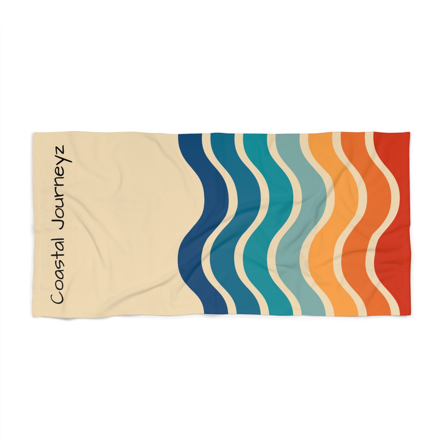 Retro Waves Coastal Journeyz Beach Towel