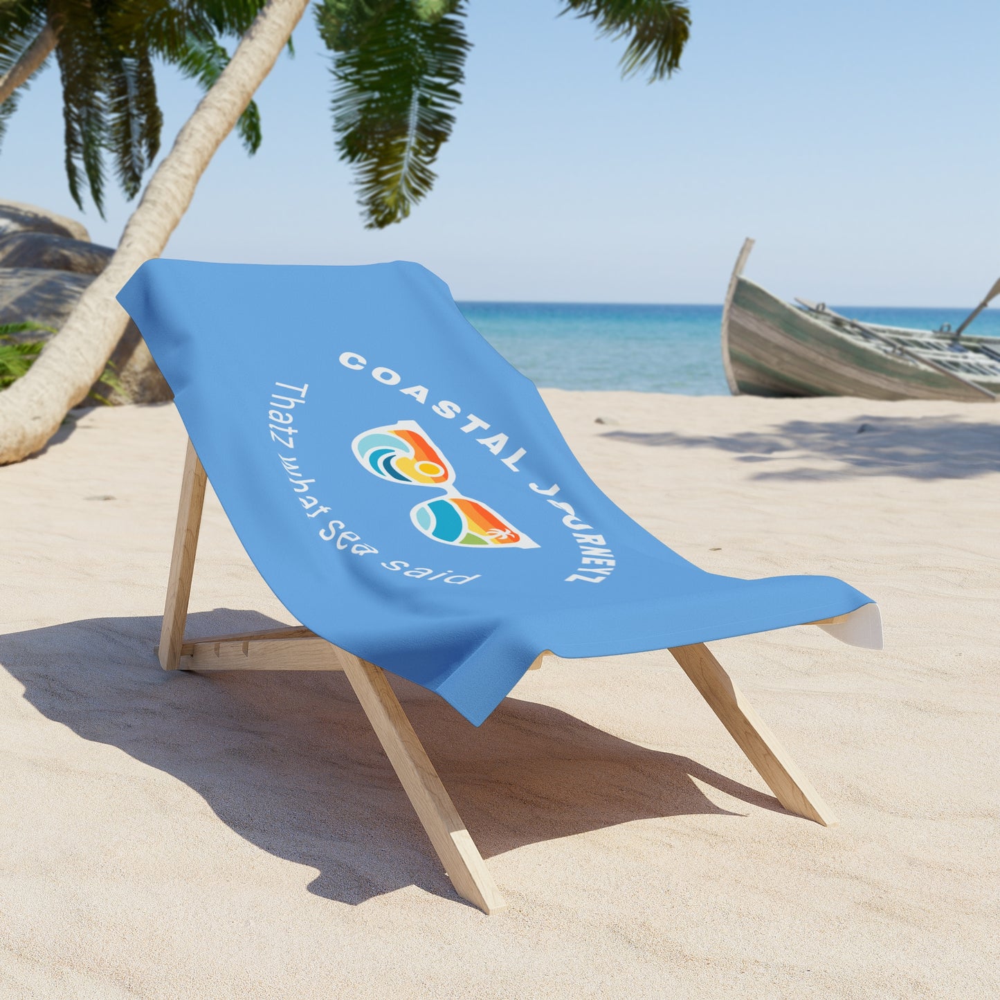 Coastal Blue Beach Towel