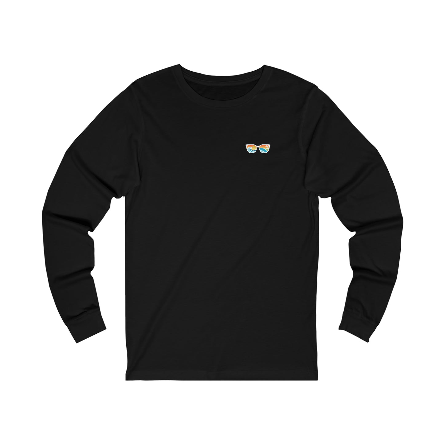 Chasing Waves in this Unisex Jersey Long Sleeve Tee