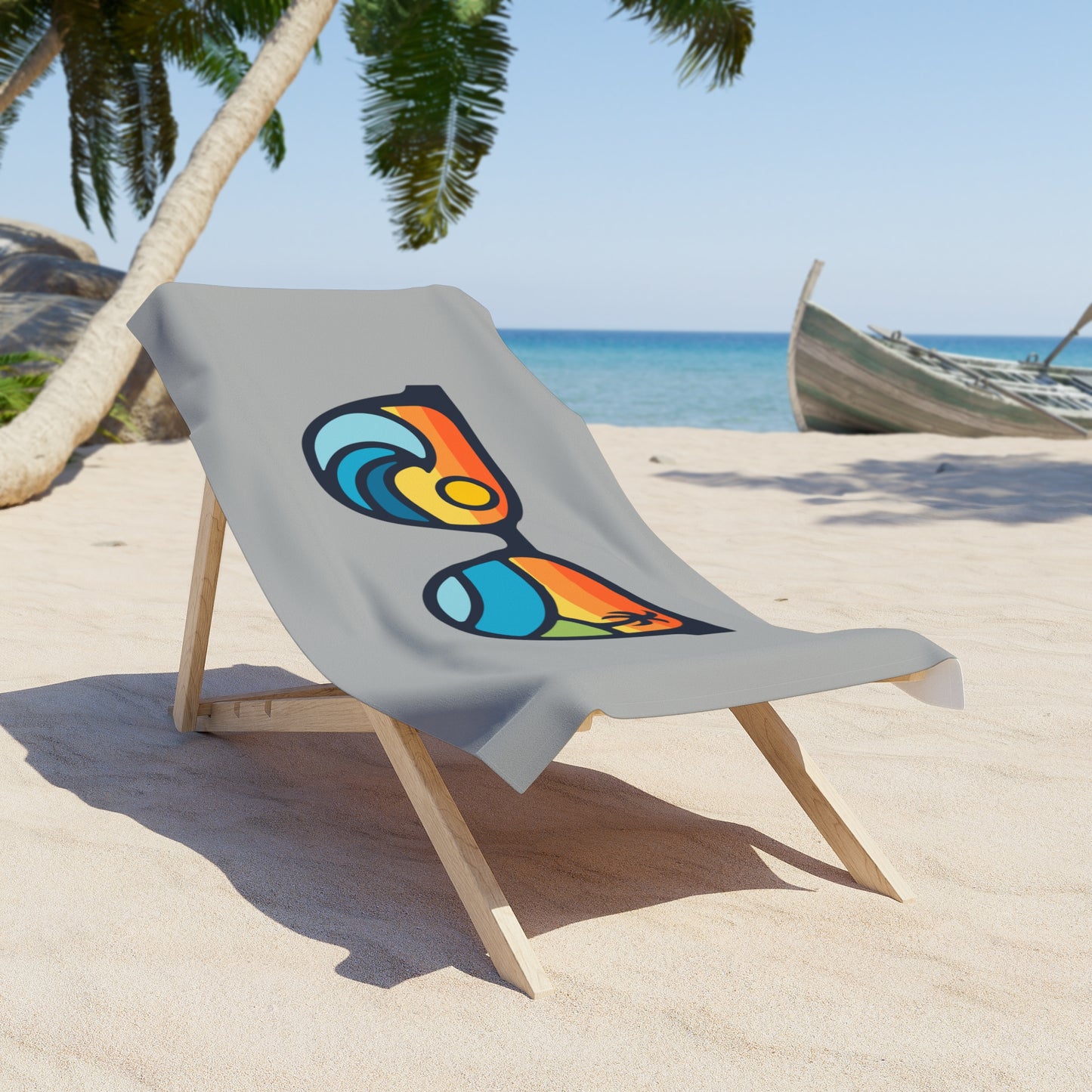 Sunglasses Retro Beach Towel