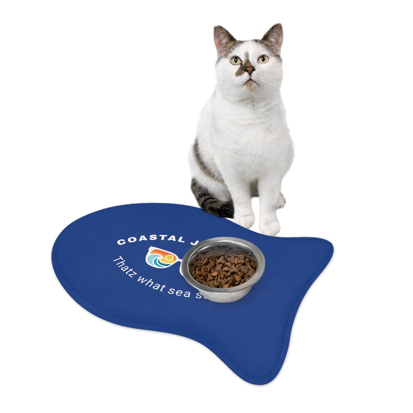 Retro Sunglasses Coastal Pet Feeding Mats