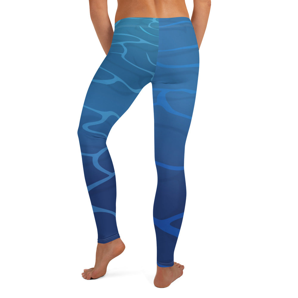 Deep Ocean Blue Leggings get Coastal