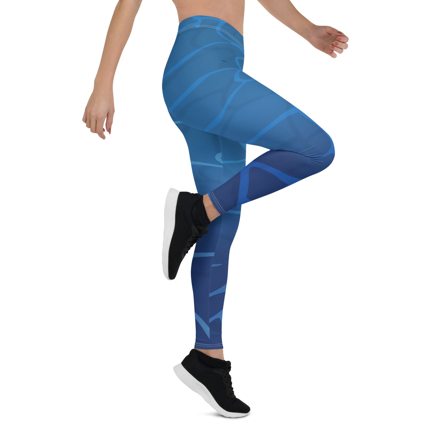 Deep Ocean Blue Leggings get Coastal