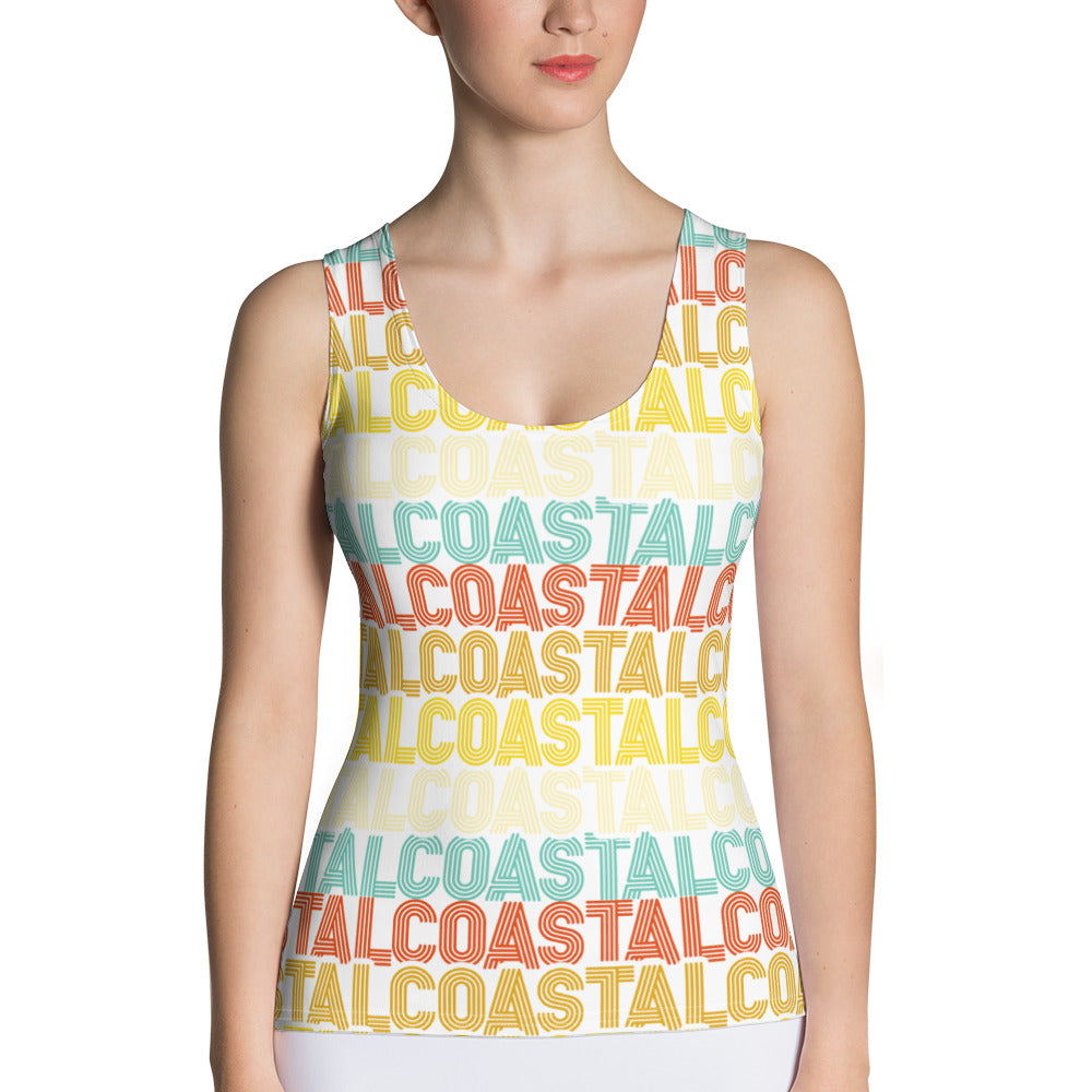 Coastal Retro Sublimation Cut & Sew Tank Top