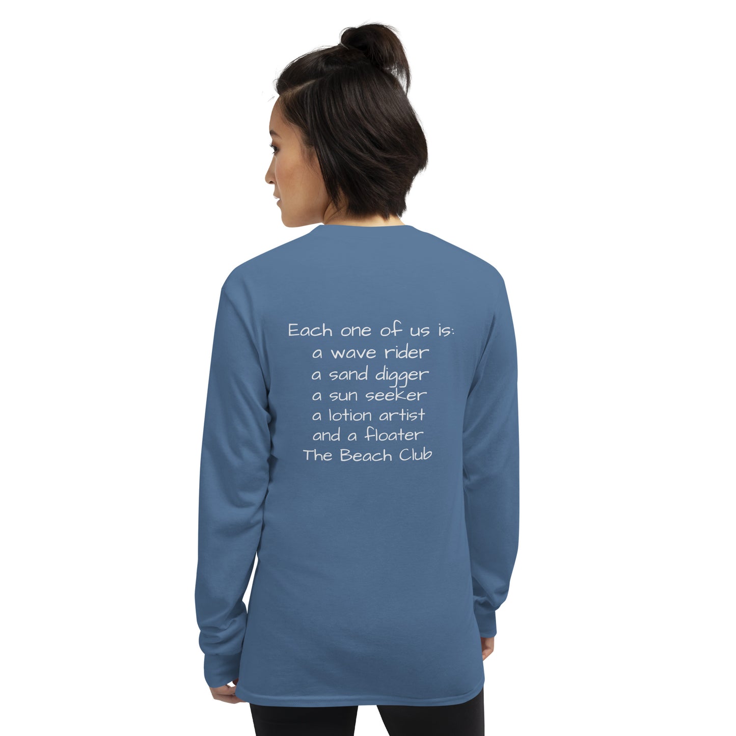 The Beach Club Long Sleeve Adult Shirt for all year round