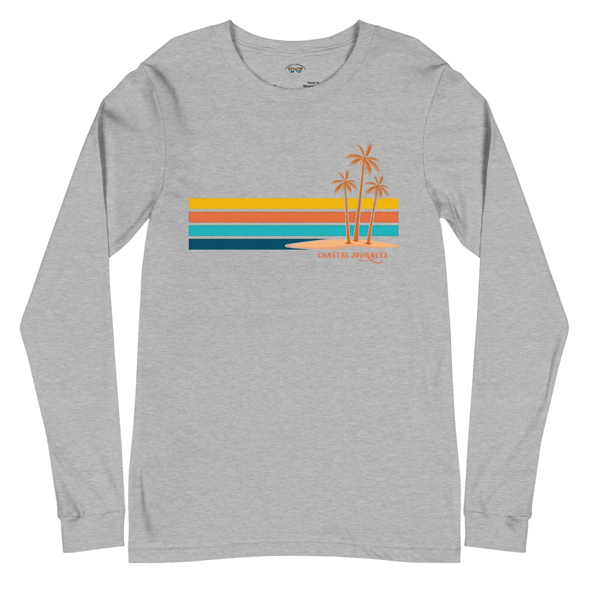 Retro Coastal Journeyz Beach Vibe Unisex Long Sleeve Shirt Coastal Journeyz