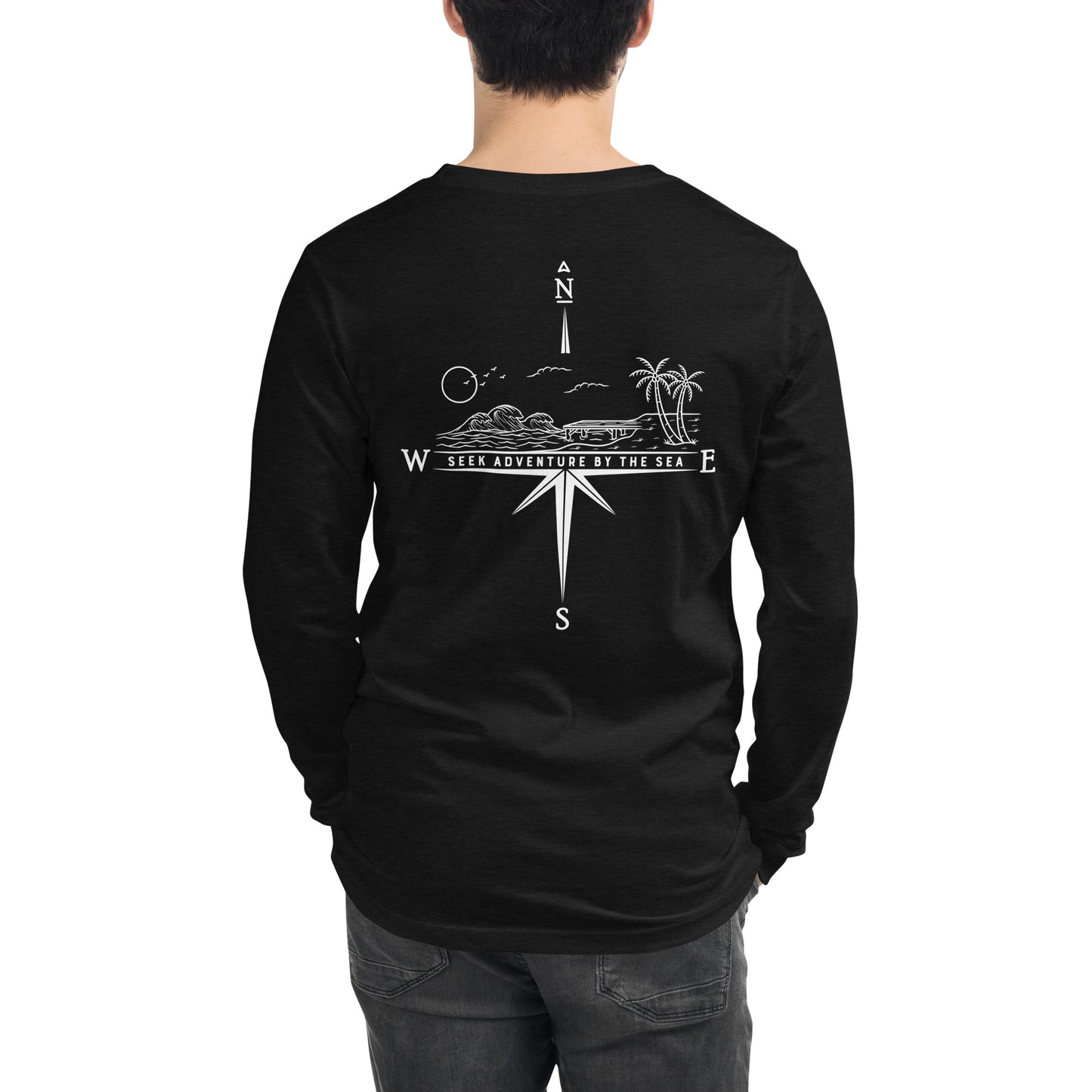 Seek Adventure By The Sea with the Coastal Journeyz Adult Long Sleeve Shirt