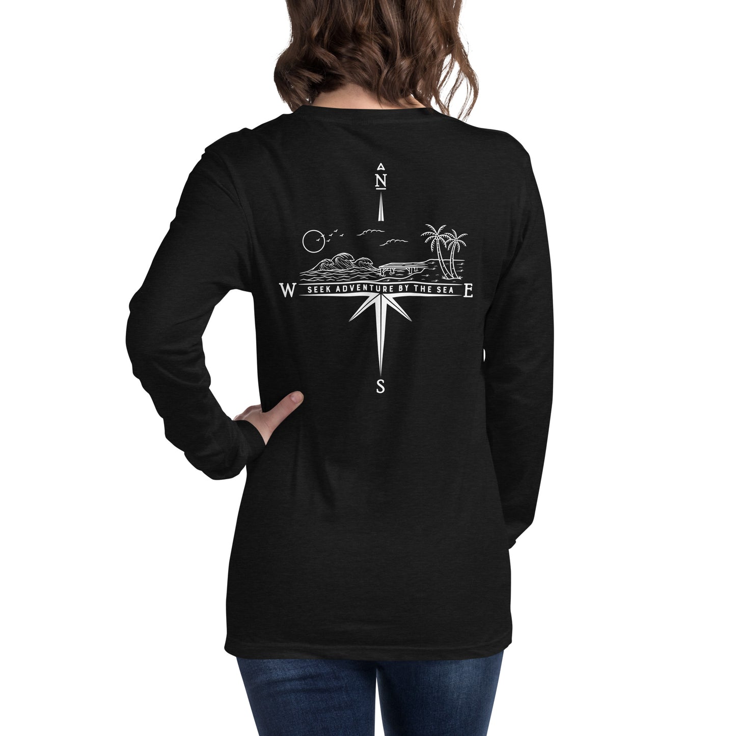 Seek Adventure By The Sea with the Coastal Journeyz Adult Long Sleeve Shirt