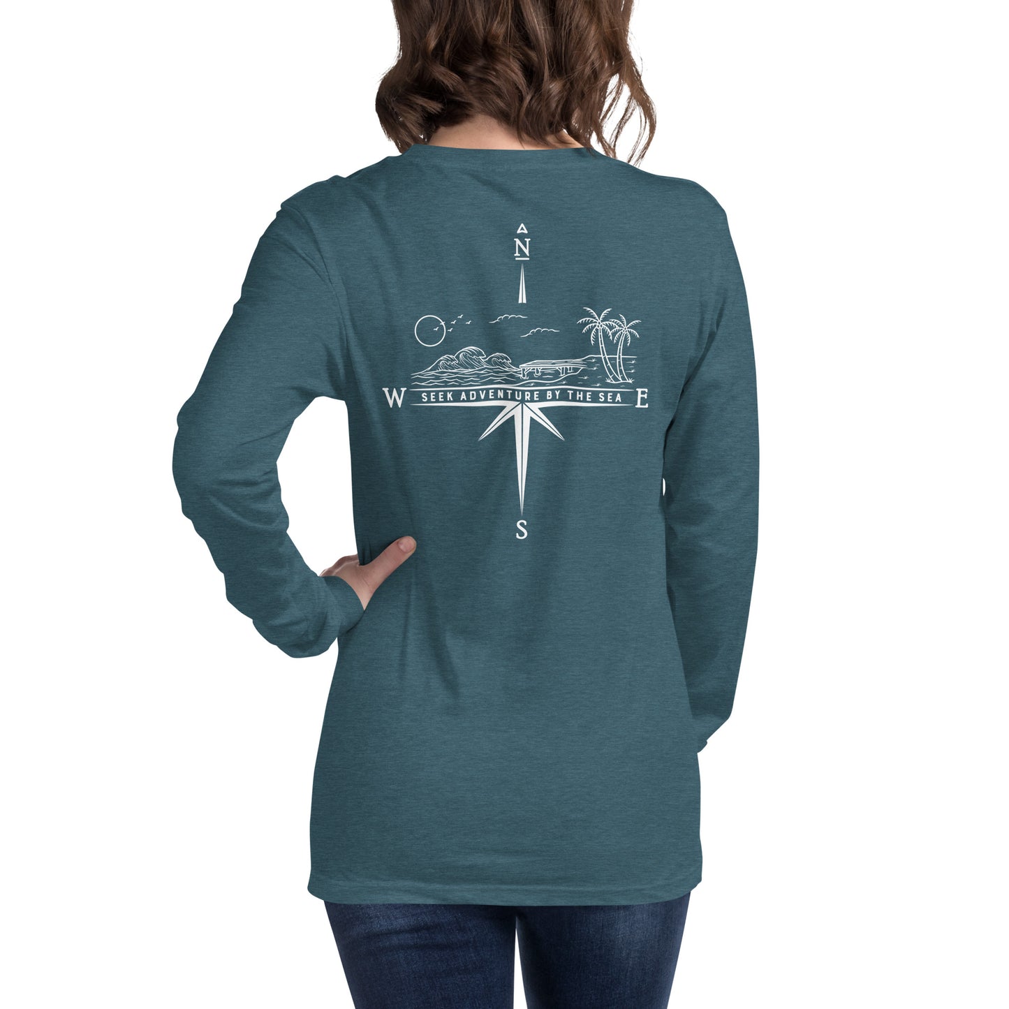 Seek Adventure By The Sea with the Coastal Journeyz Adult Long Sleeve Shirt