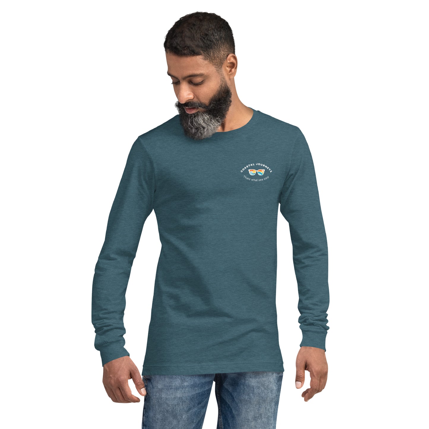 Seek Adventure By The Sea with the Coastal Journeyz Adult Long Sleeve Shirt