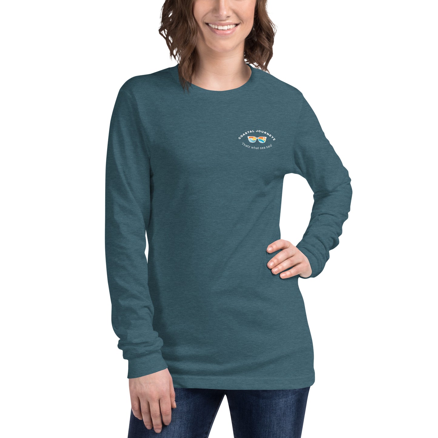 Seek Adventure By The Sea with the Coastal Journeyz Adult Long Sleeve Shirt