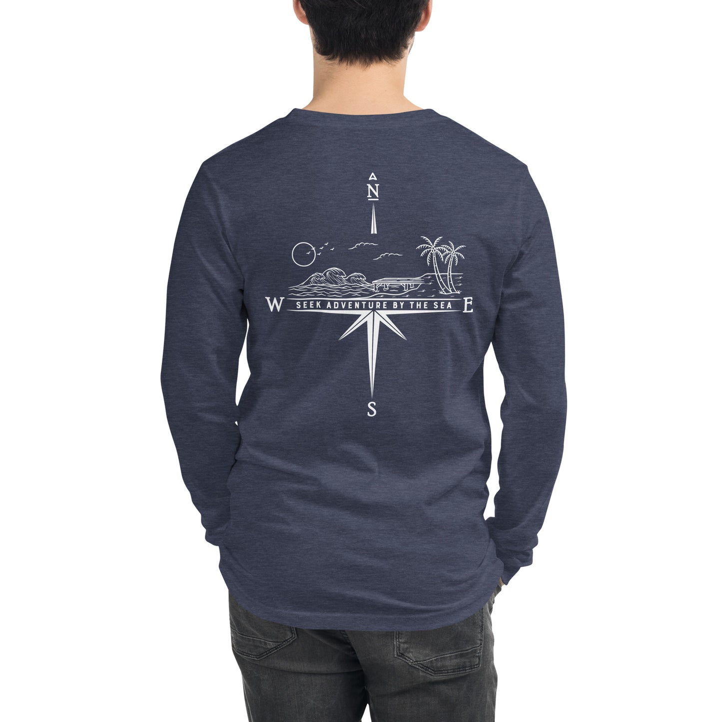 Seek Adventure By The Sea with the Coastal Journeyz Adult Long Sleeve Shirt