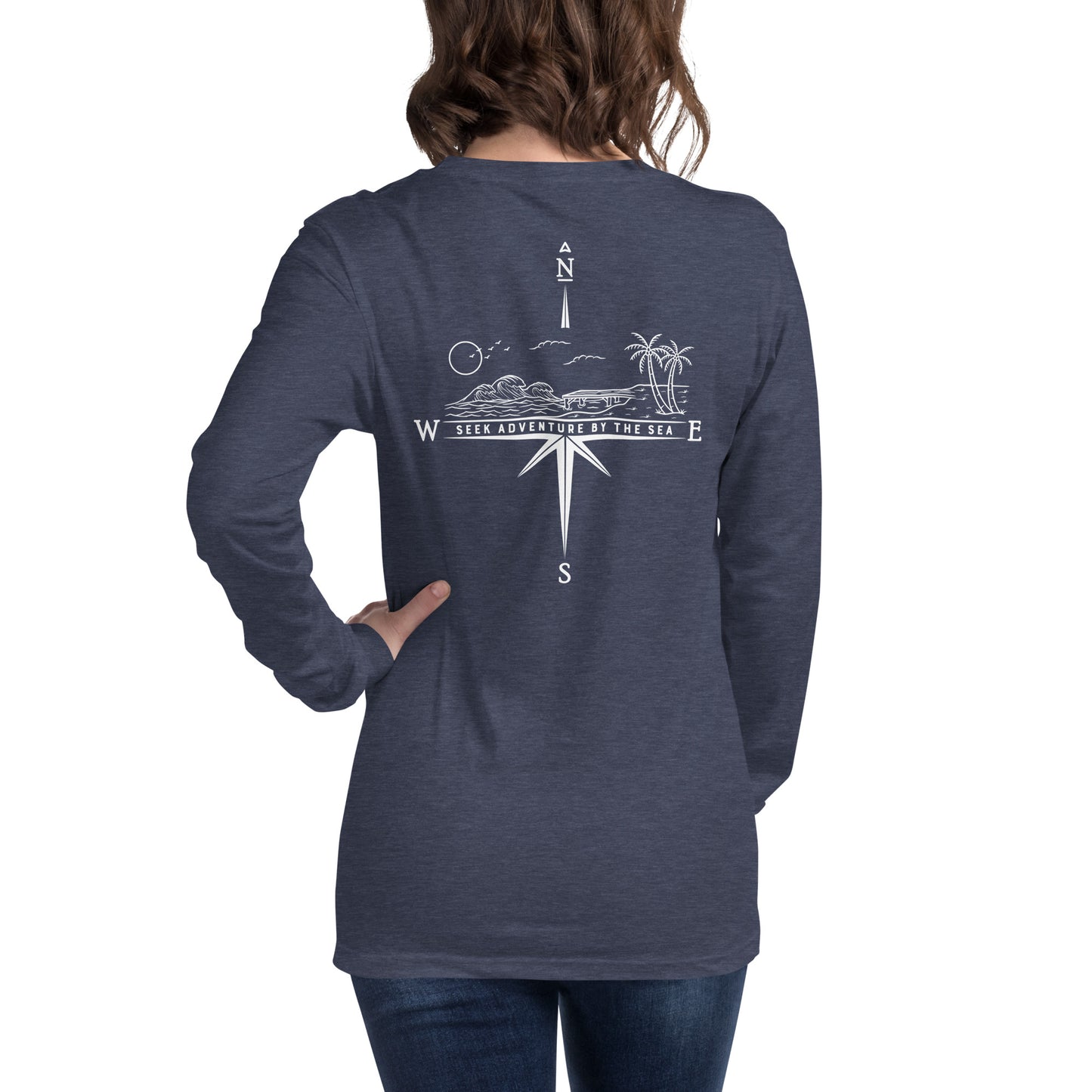 Seek Adventure By The Sea with the Coastal Journeyz Adult Long Sleeve Shirt