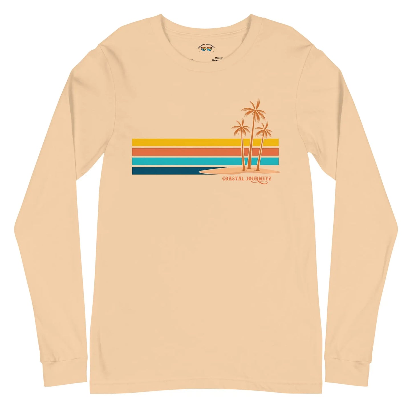 Retro Coastal Journeyz Beach Vibe Unisex Long Sleeve Shirt Coastal Journeyz