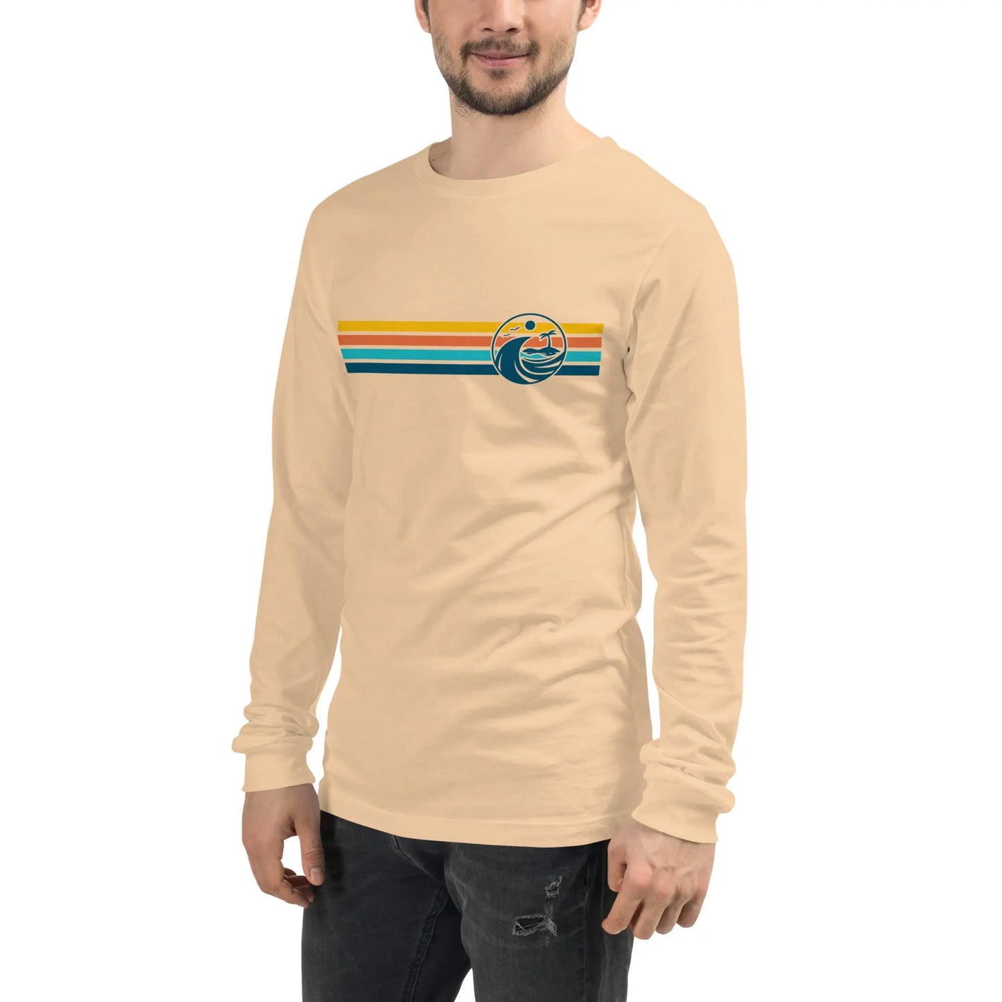 Retro Coastal Journeyz Beach Vibe Unisex Long Sleeve Shirt Coastal Journeyz