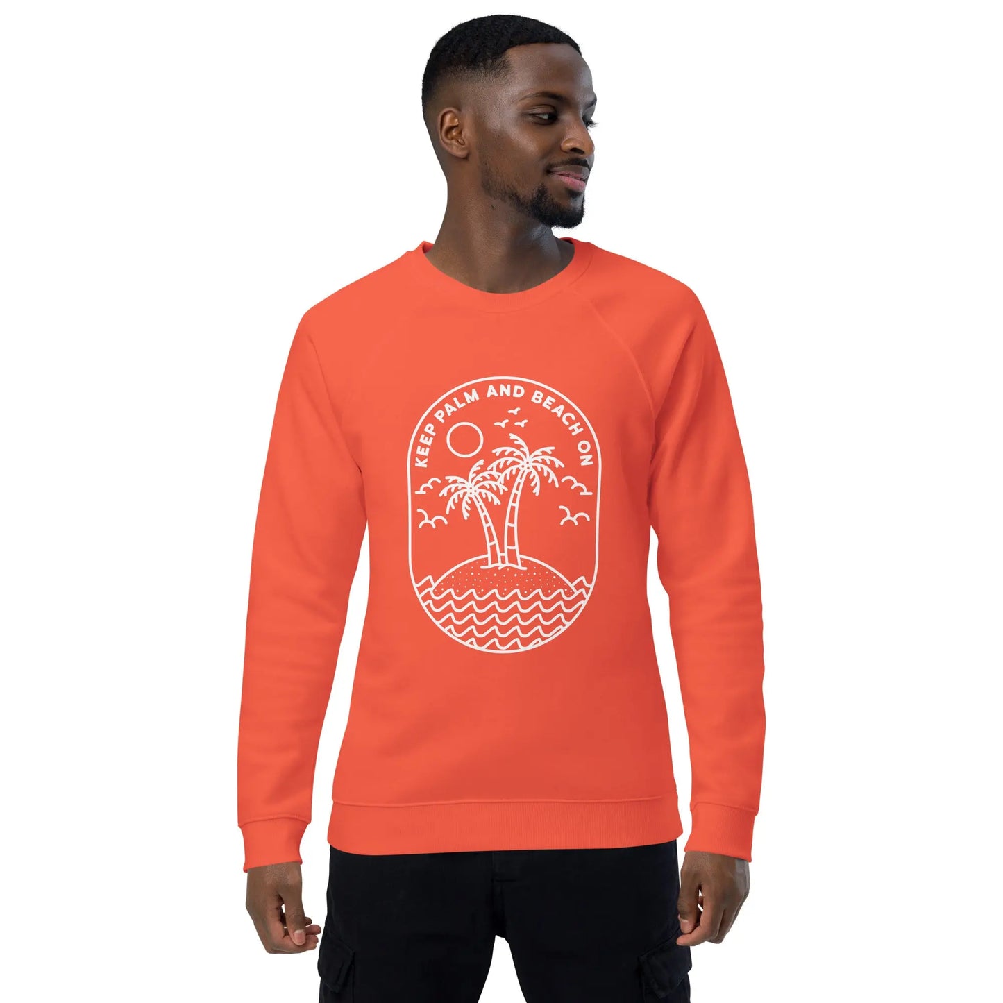 Keep Palm and Beach On Raglan Sweatshirt (Unisex) - Coastal Journeyz