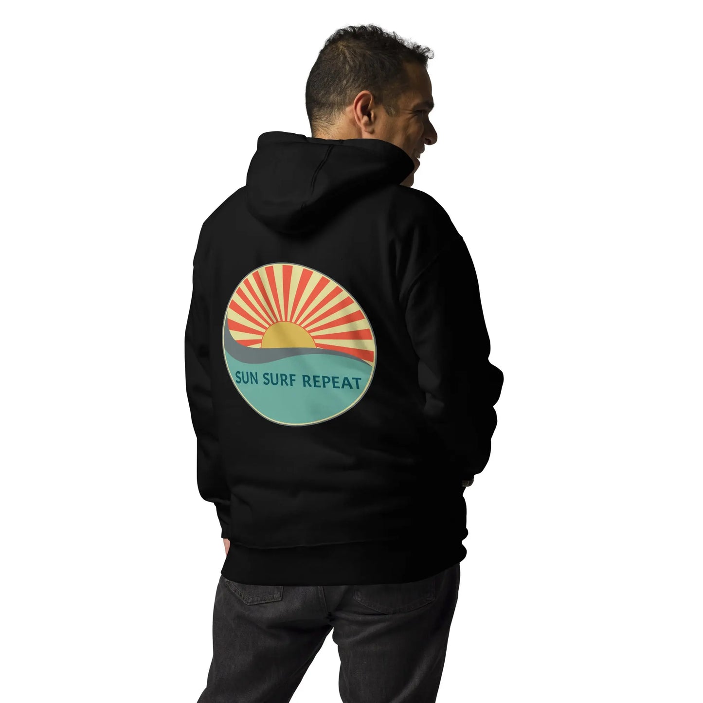 Sun Surf Repeat with Coastal Journeyz Adult Unisex Hoodie Coastal Journeyz