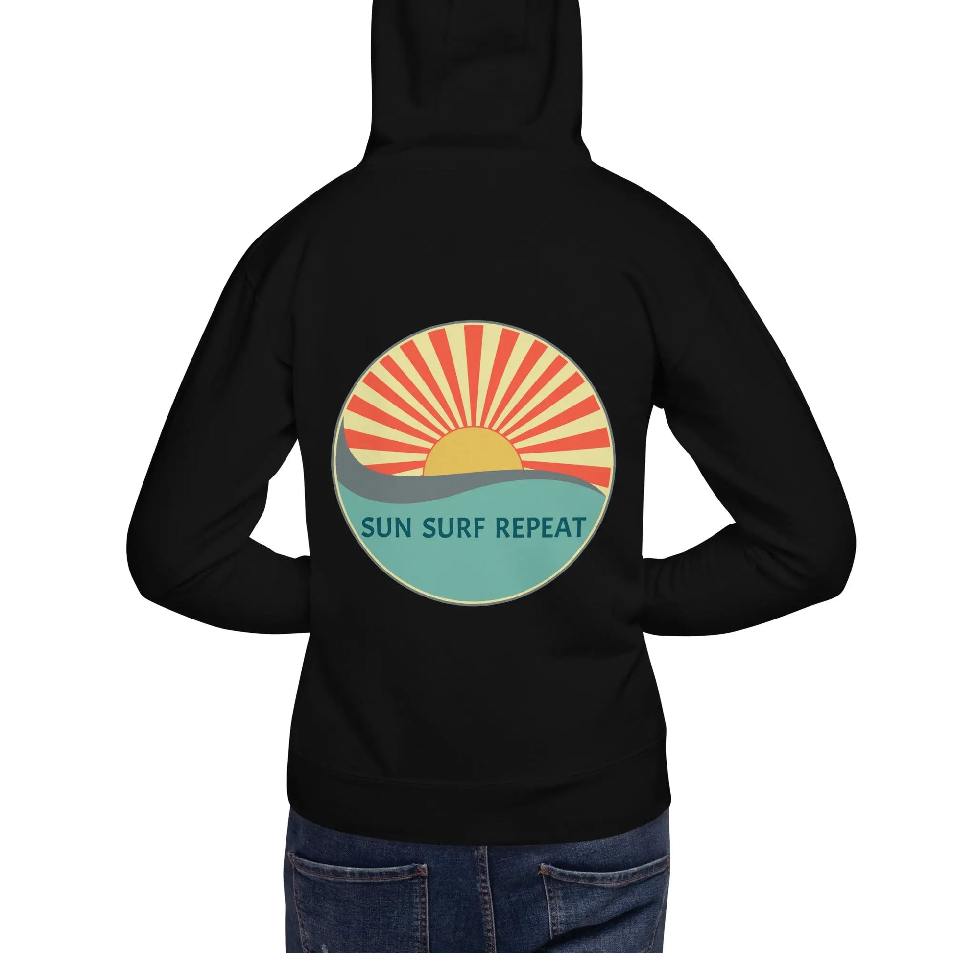 Sun Surf Repeat with Coastal Journeyz Adult Unisex Hoodie Coastal Journeyz