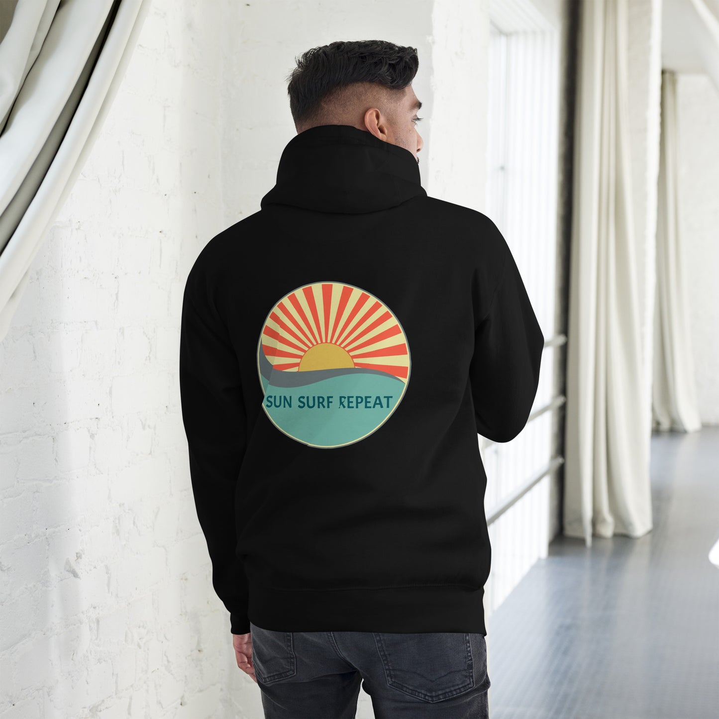 Sun Surf Repeat with Coastal Journeyz Adult Hoodie