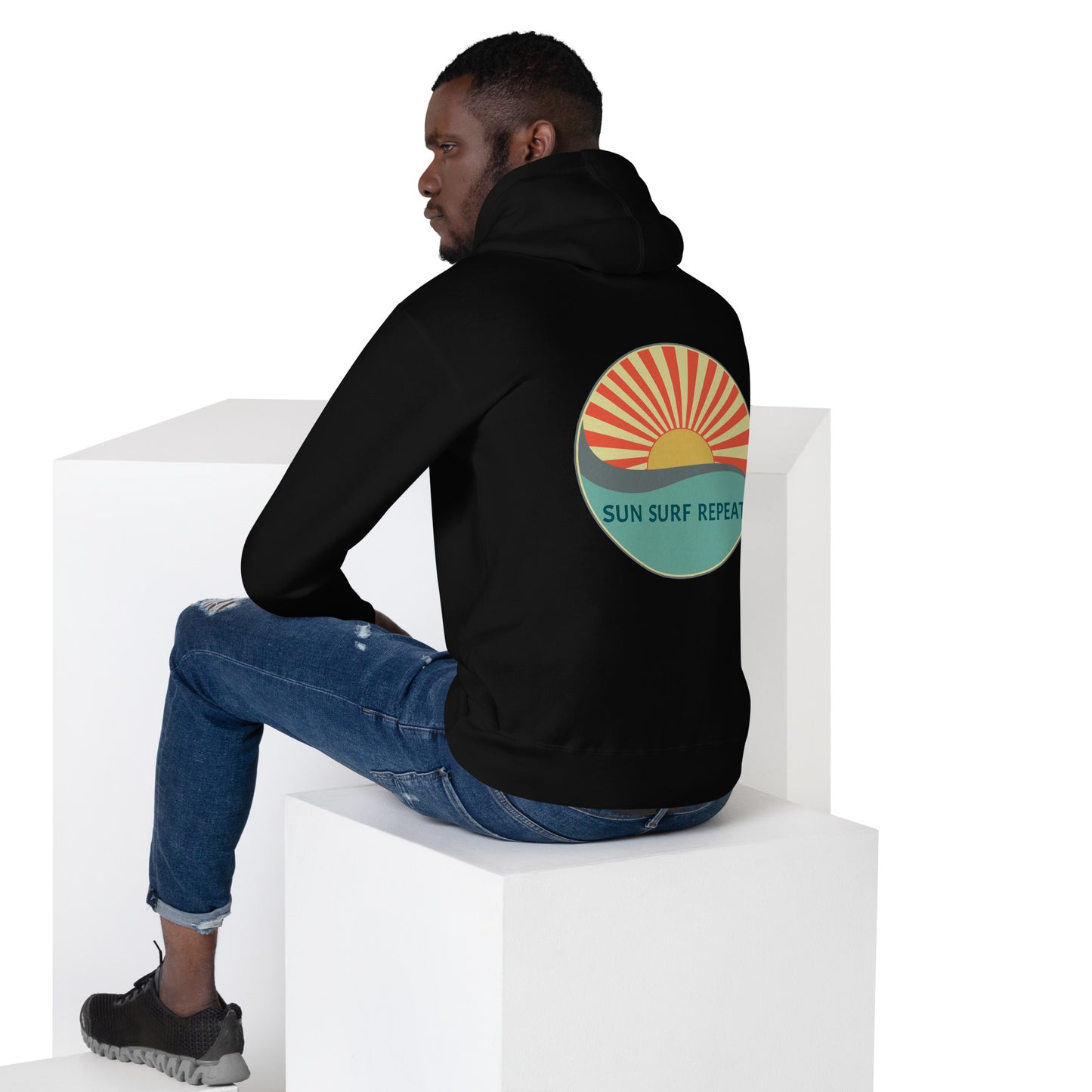 Sun Surf Repeat with Coastal Journeyz Adult Hoodie