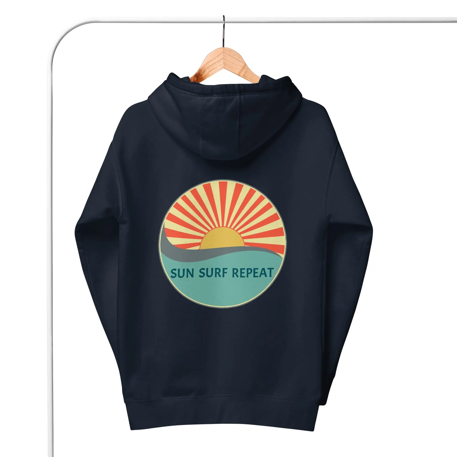 Sun Surf Repeat with Coastal Journeyz Adult Unisex Hoodie Coastal Journeyz