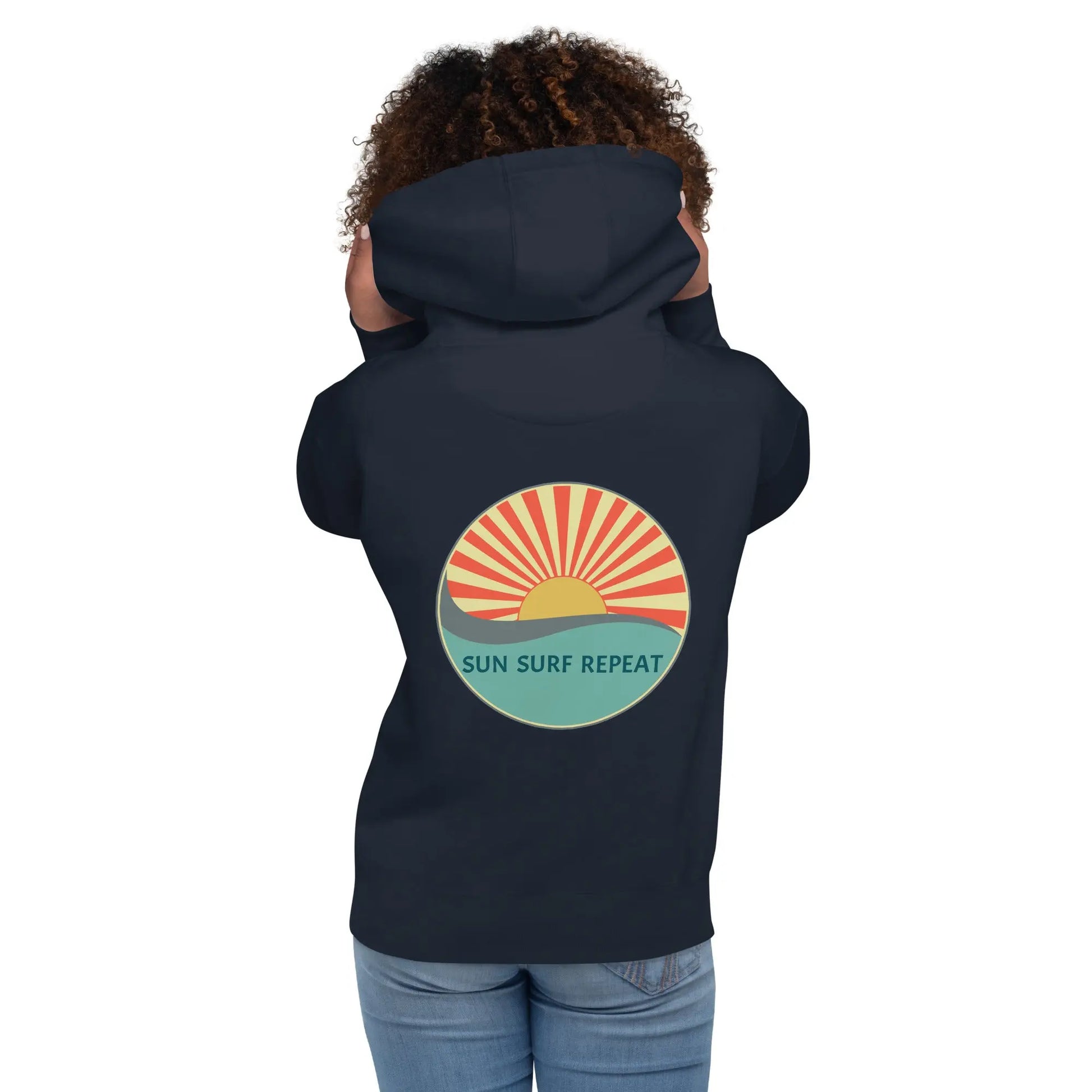 Sun Surf Repeat with Coastal Journeyz Adult Unisex Hoodie Coastal Journeyz