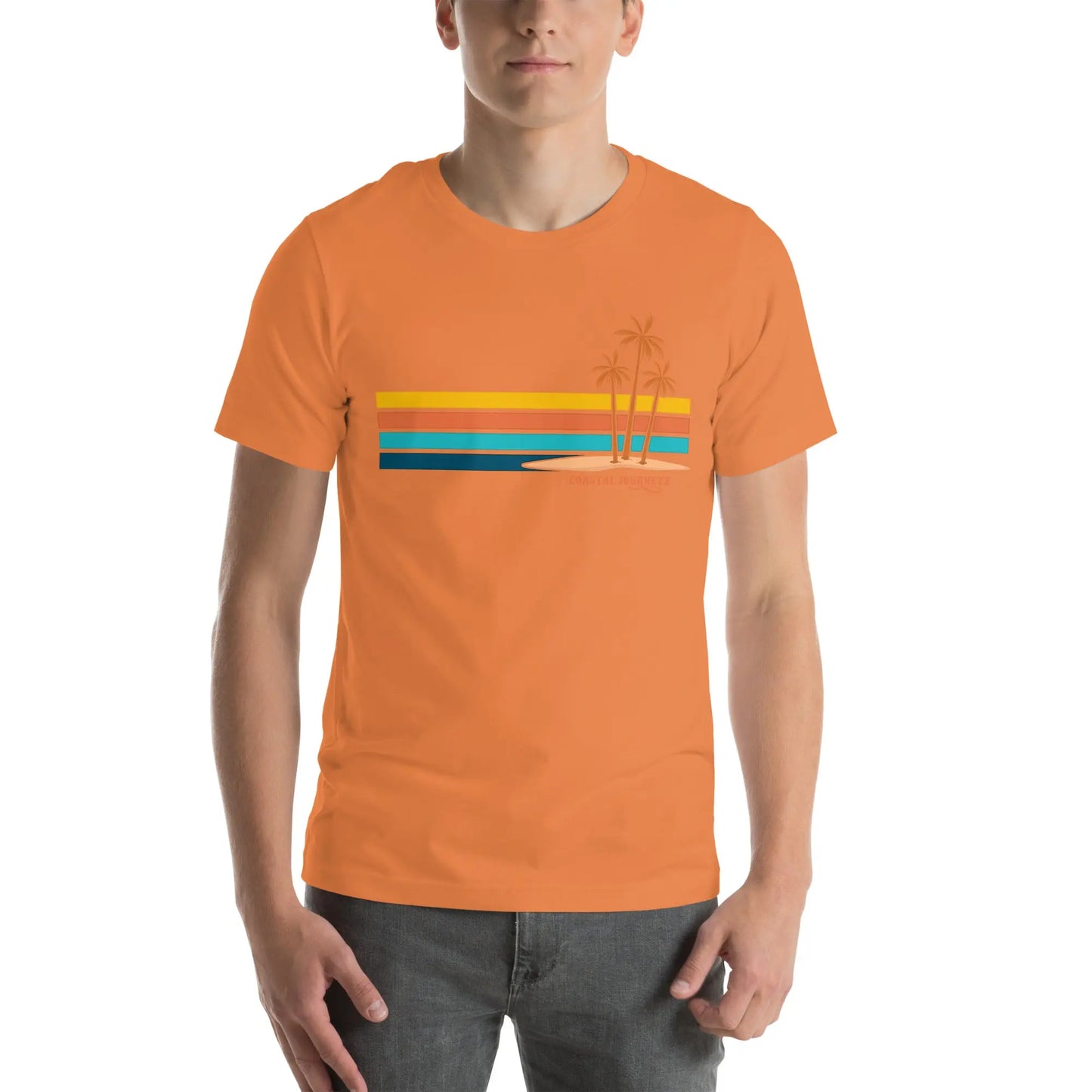 Retro Coastal Journeyz Beach Vibe Unisex Tshirt Coastal Journeyz