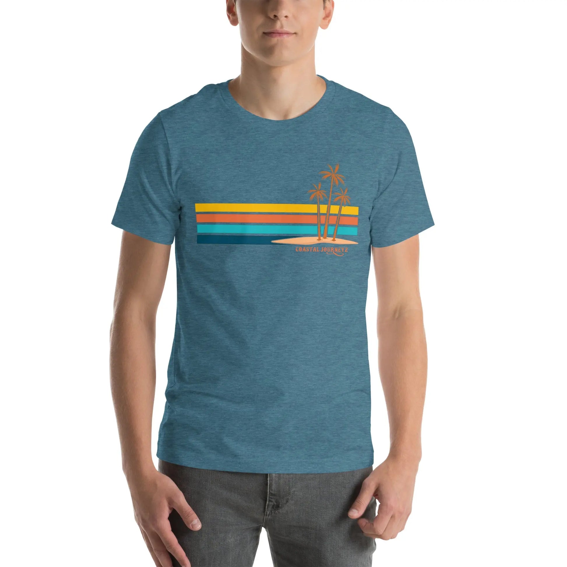 Retro Coastal Journeyz Beach Vibe Unisex Tshirt Coastal Journeyz