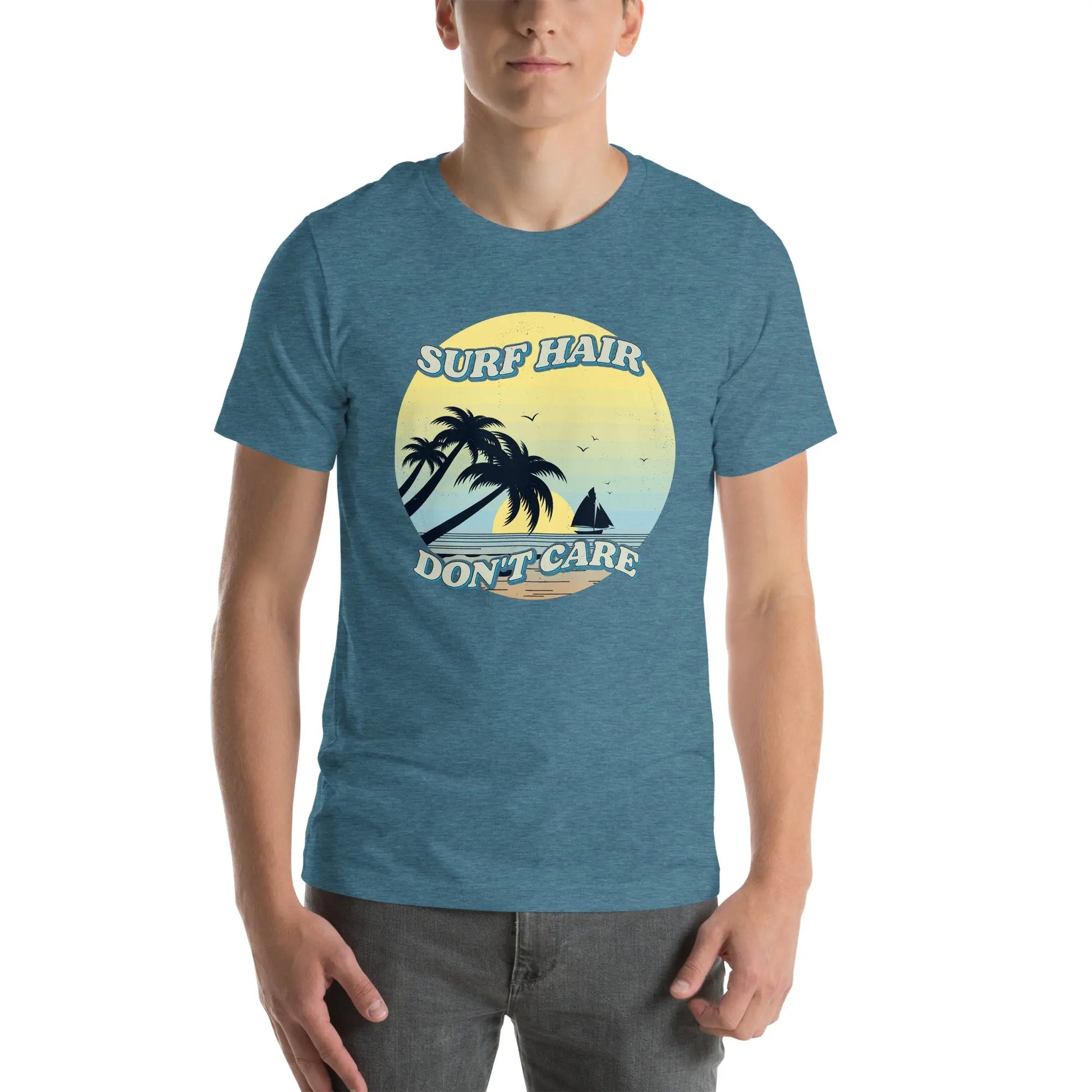 Surf Hair Don't Care with this Coastal Adult Unisex T-Shirt - Coastal Journeyz4762121_8460