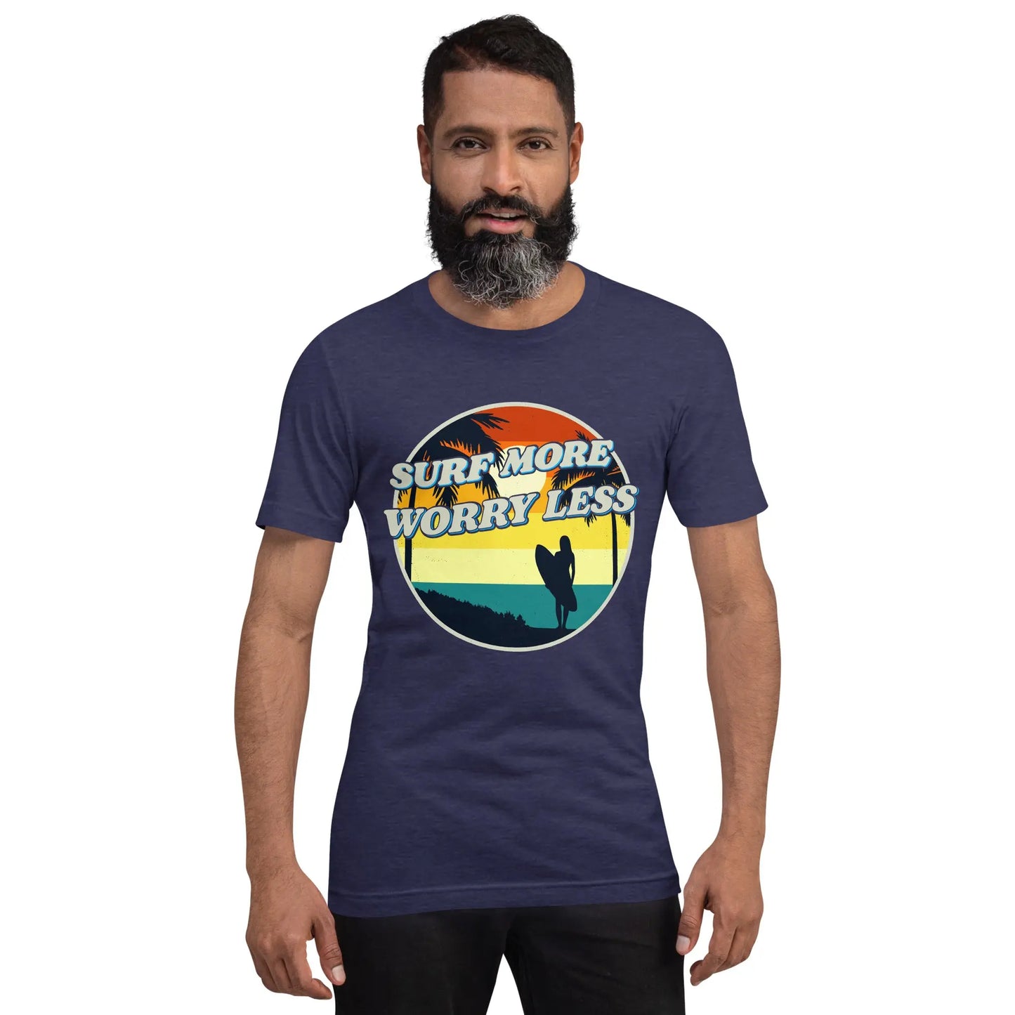 Surf More Worry Less with this Coastal Adult Unisex T-Shirt - Coastal Journeyz2171804_8481