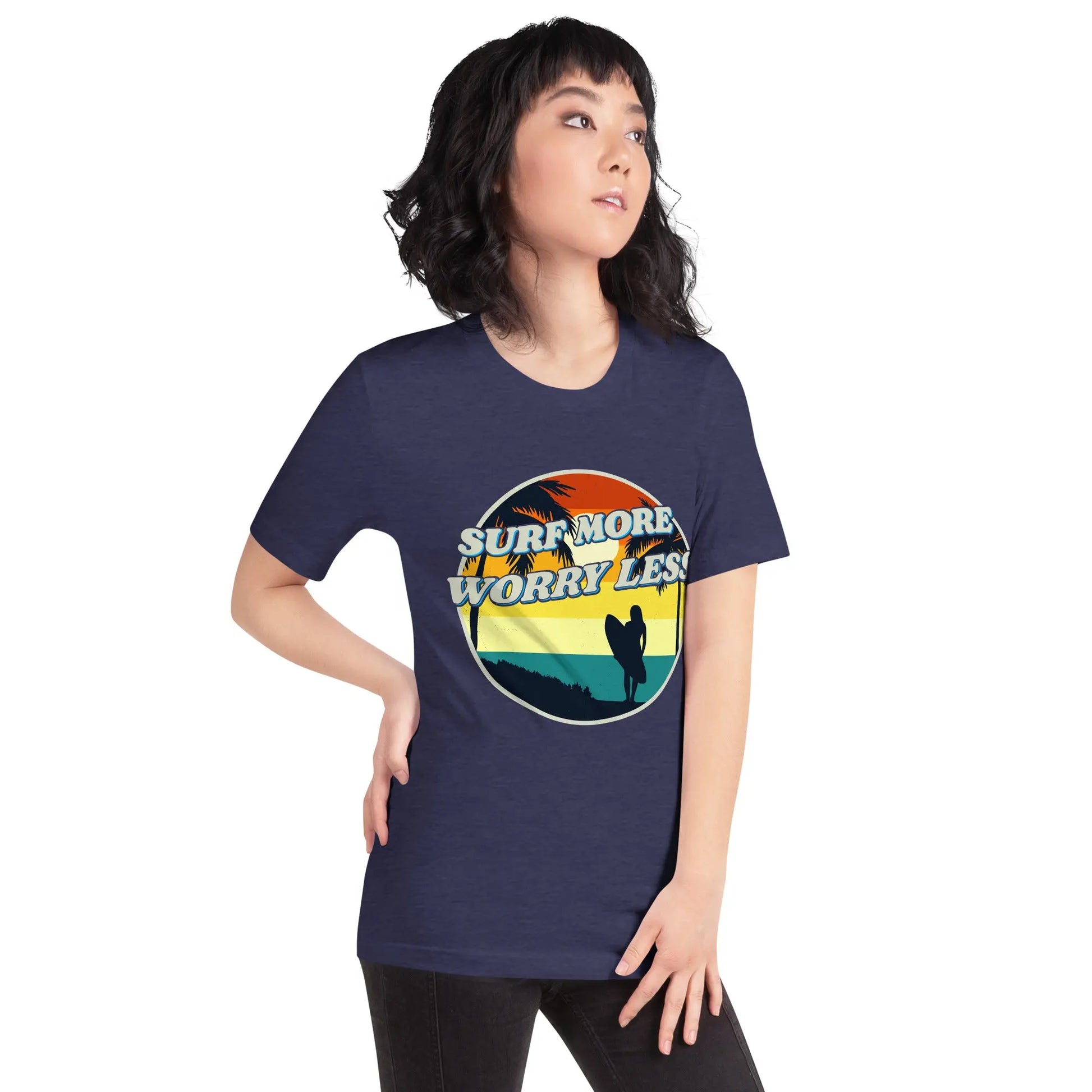 Surf More Worry Less with this Coastal Adult Unisex T-Shirt - Coastal Journeyz2171804_8481