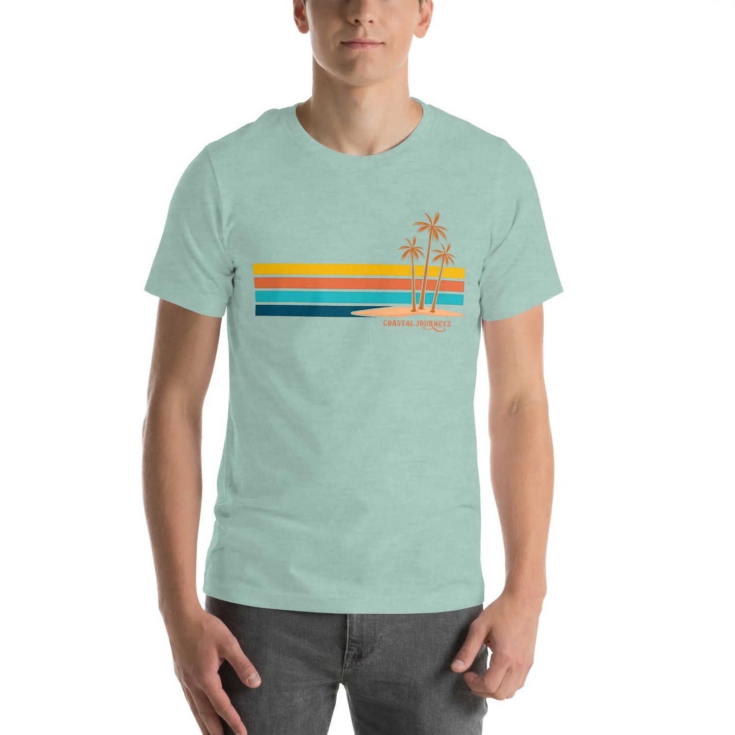 Retro Coastal Journeyz Beach Vibe Unisex Tshirt Coastal Journeyz