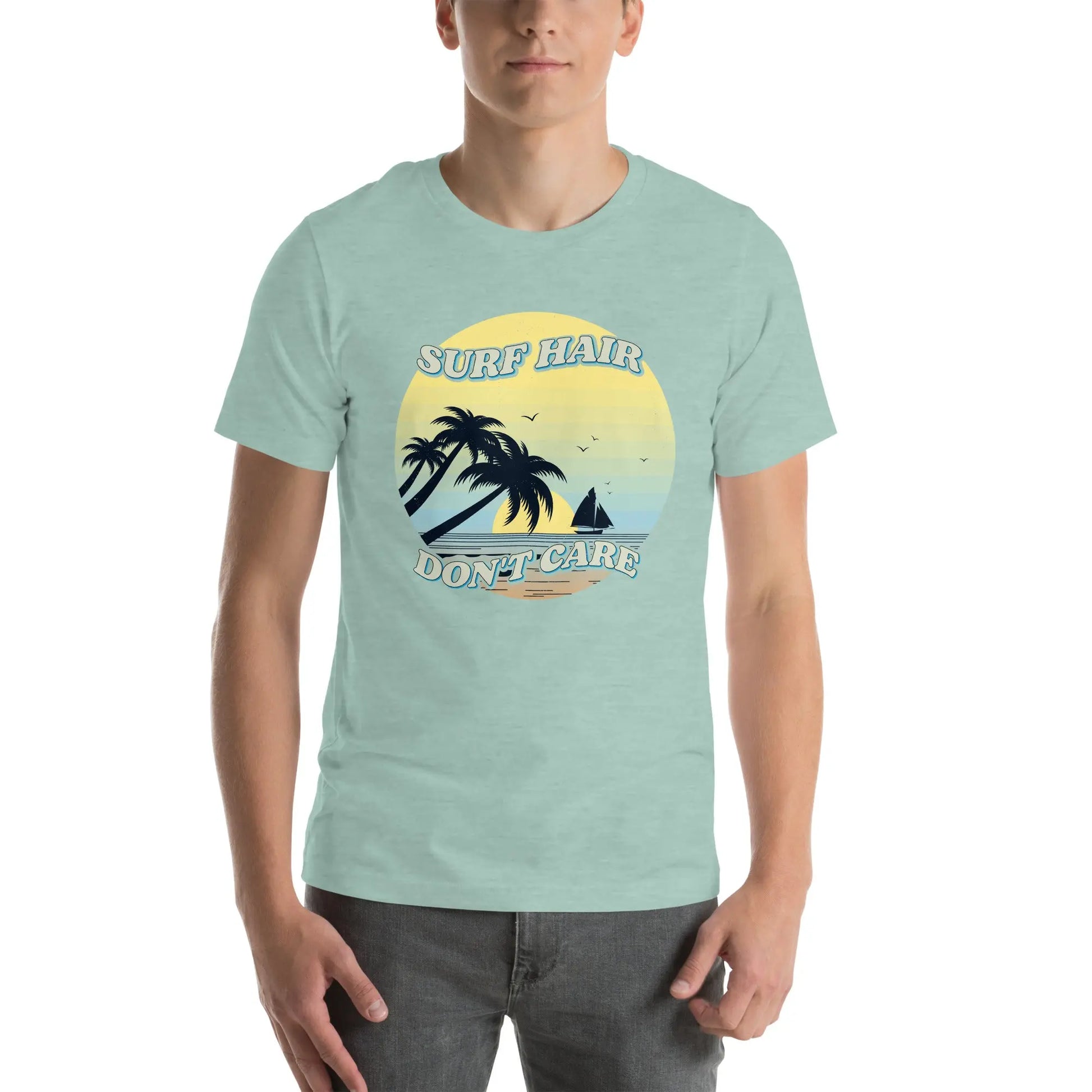 Surf Hair Don't Care with this Coastal Adult Unisex T-Shirt - Coastal Journeyz4762121_9388