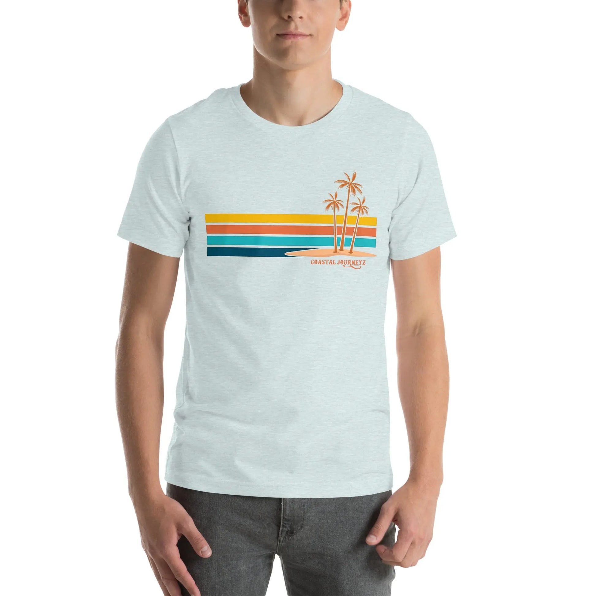 Retro Coastal Journeyz Beach Vibe Unisex Tshirt Coastal Journeyz