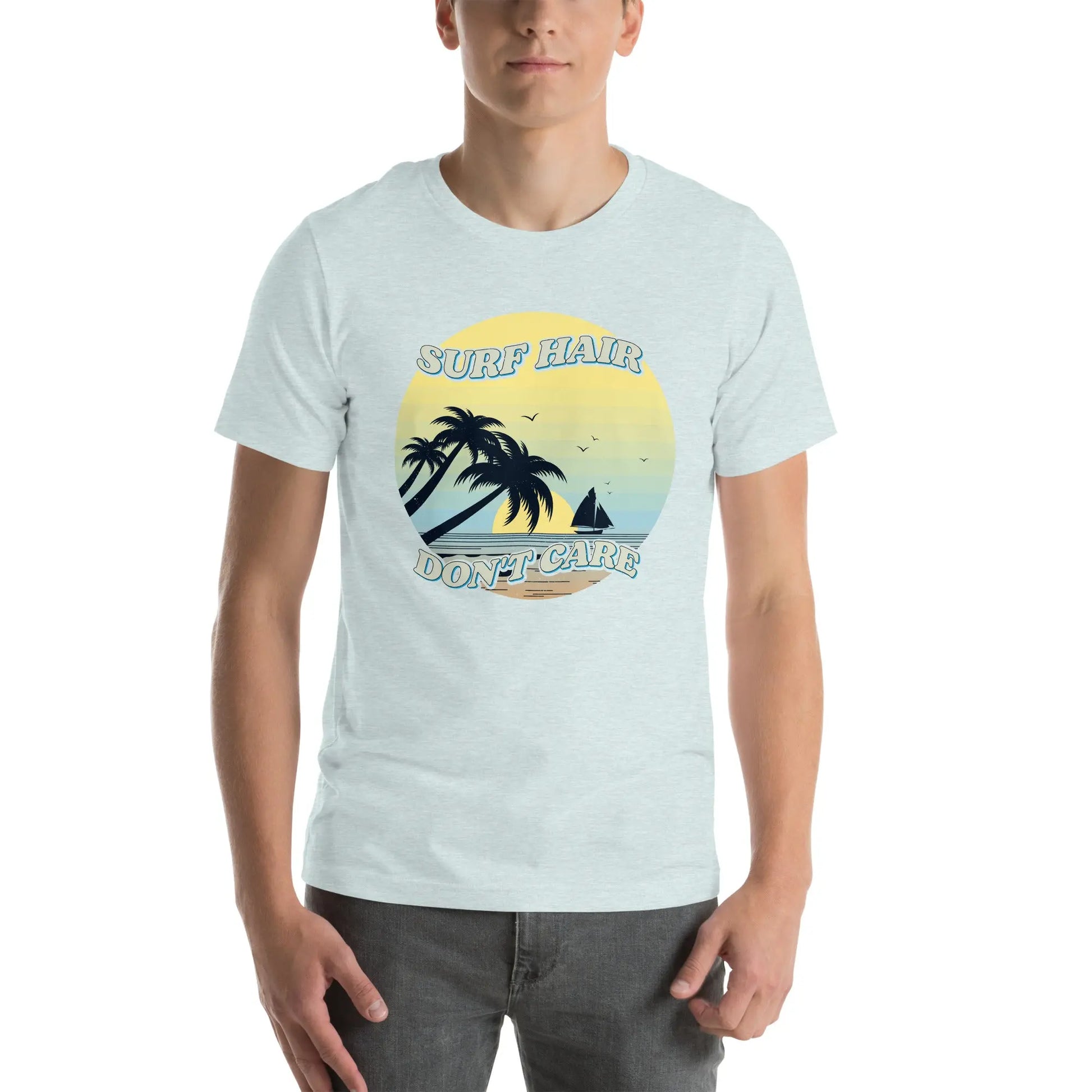 Surf Hair Don't Care with this Coastal Adult Unisex T-Shirt - Coastal Journeyz4762121_9360