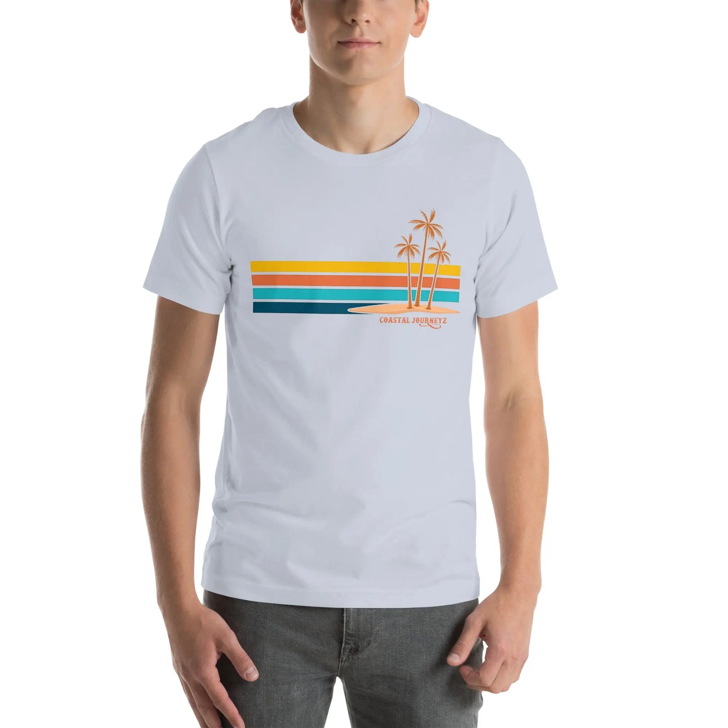 Retro Coastal Journeyz Beach Vibe Unisex Tshirt Coastal Journeyz