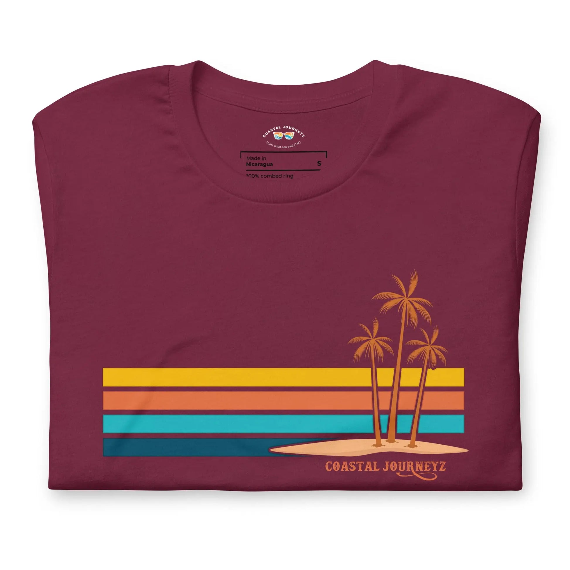 Retro Coastal Journeyz Beach Vibe Unisex Tshirt Coastal Journeyz