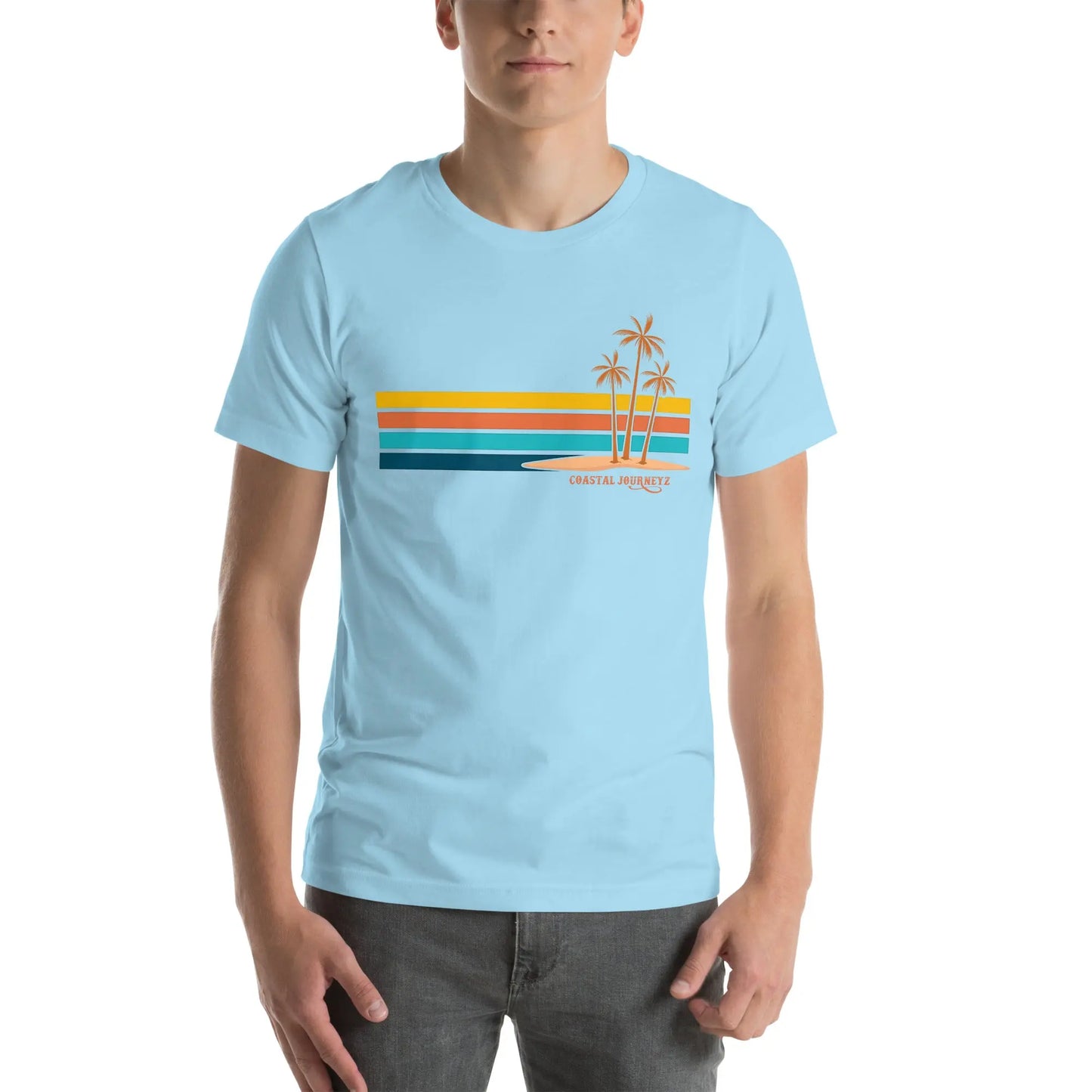 Retro Coastal Journeyz Beach Vibe Unisex Tshirt Coastal Journeyz