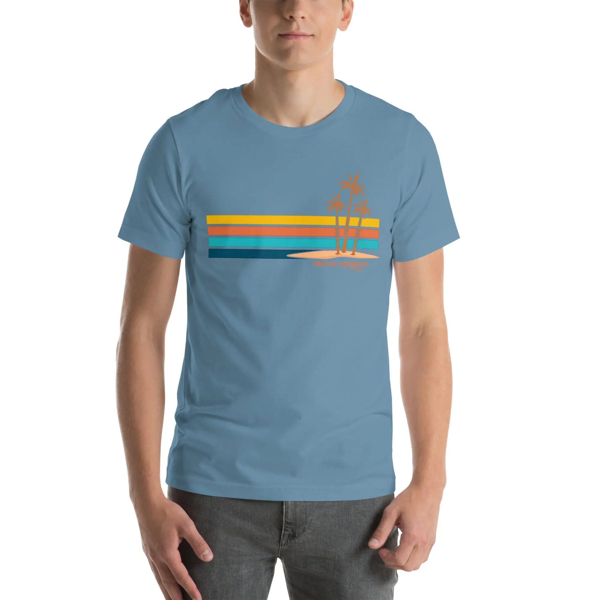 Retro Coastal Journeyz Beach Vibe Unisex Tshirt Coastal Journeyz