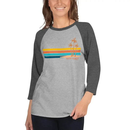 Retro Blitz with Coastal Journeyz Adult Unisex 3/4 Sleeve Raglan Shirt - Coastal Journeyz2638850_8158