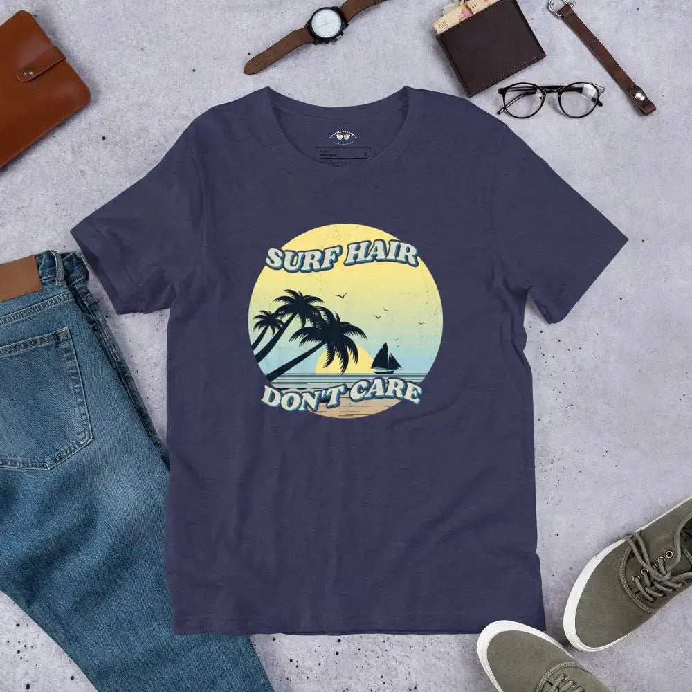 Surf Hair Don't Care with this Coastal Adult Unisex T-Shirt - Coastal Journeyz4762121_8495